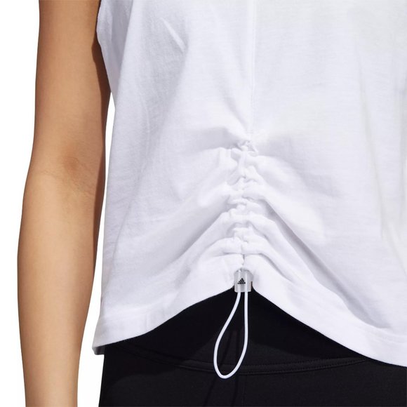 adidas Women's Cotton Cinch Tank Top New - Picture 5 of 6